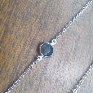 Long silver Necklace